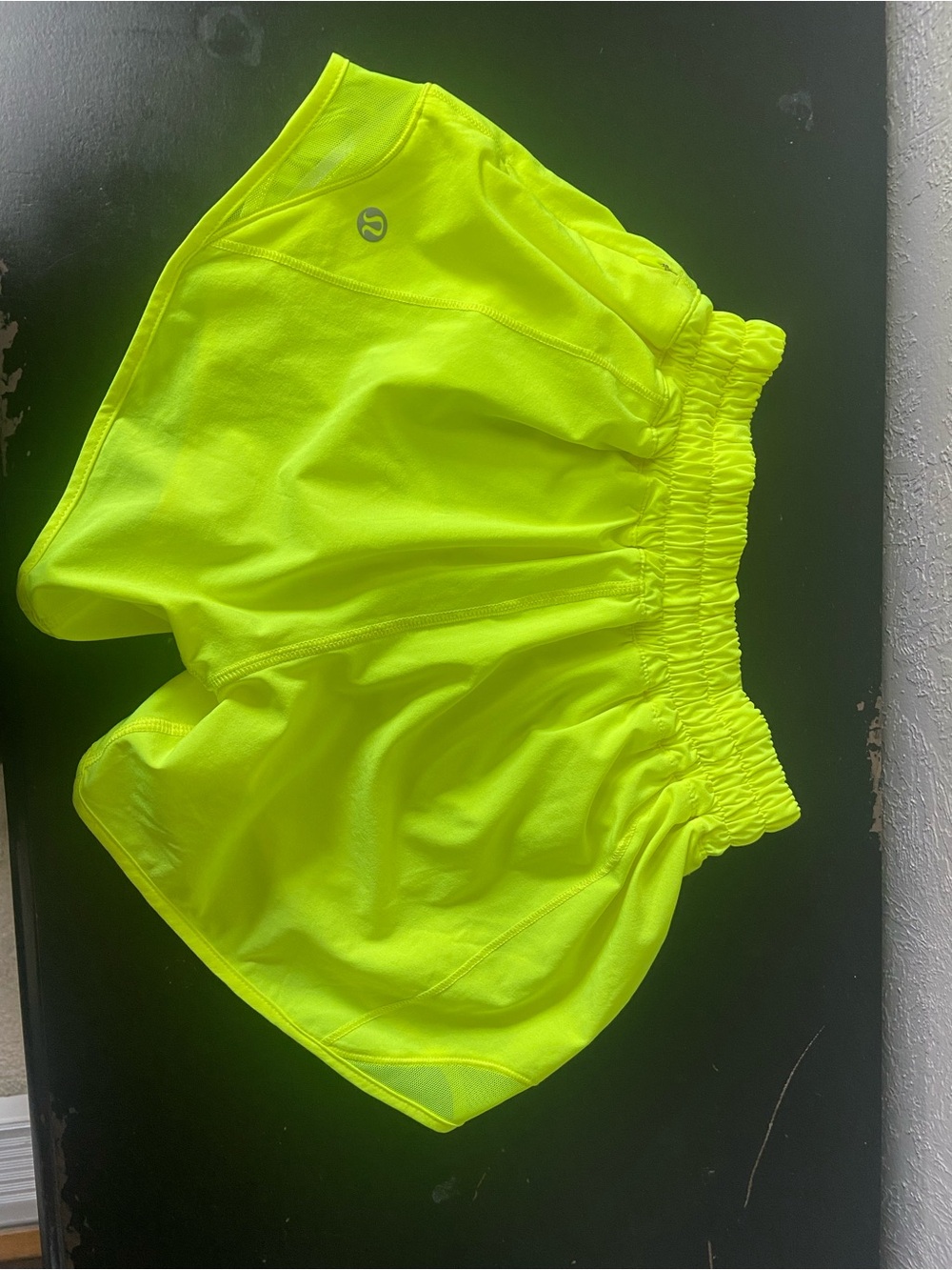 lululemon athletica Neon Yellow Running Shorts - Picture 2 of 3